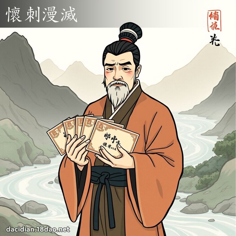 懷刺漫滅 - 國語大辭典配圖