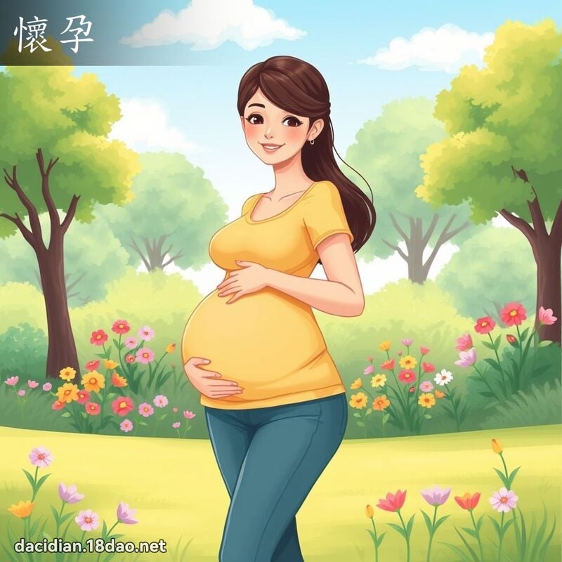 怀孕 - 国语大辞典配图