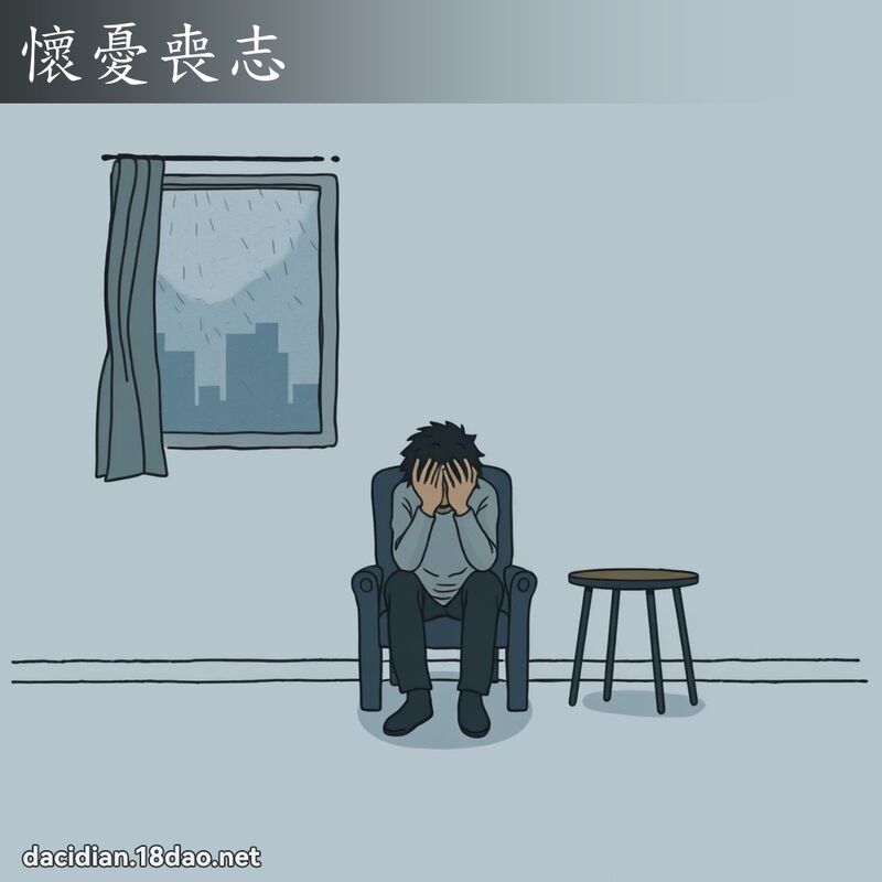 懷憂喪志 - 國語大辭典配圖