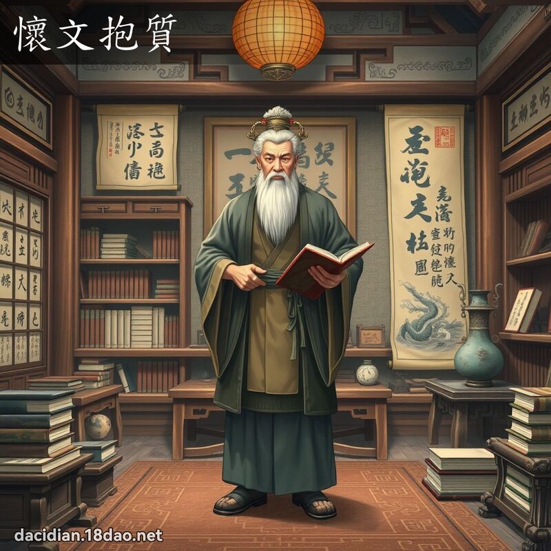 怀文抱质 - 国语大辞典配图
