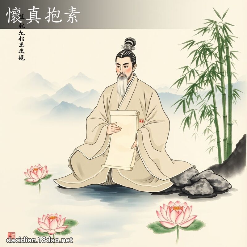 怀真抱素 - 国语大辞典配图