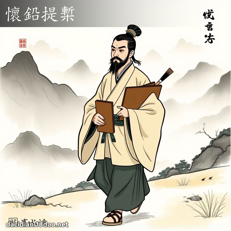 懷鉛提槧 - 國語大辭典配圖