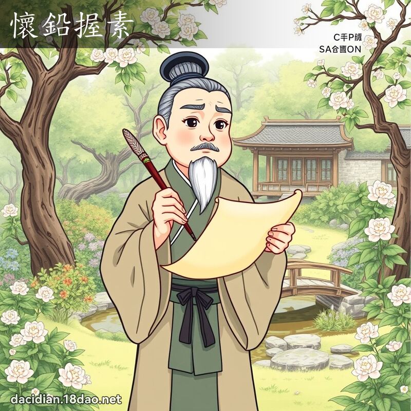 懷鉛握素 - 國語大辭典配圖