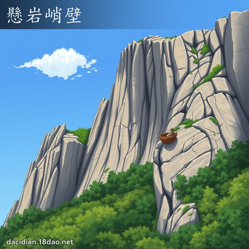悬岩峭壁 - 国语大辞典配图