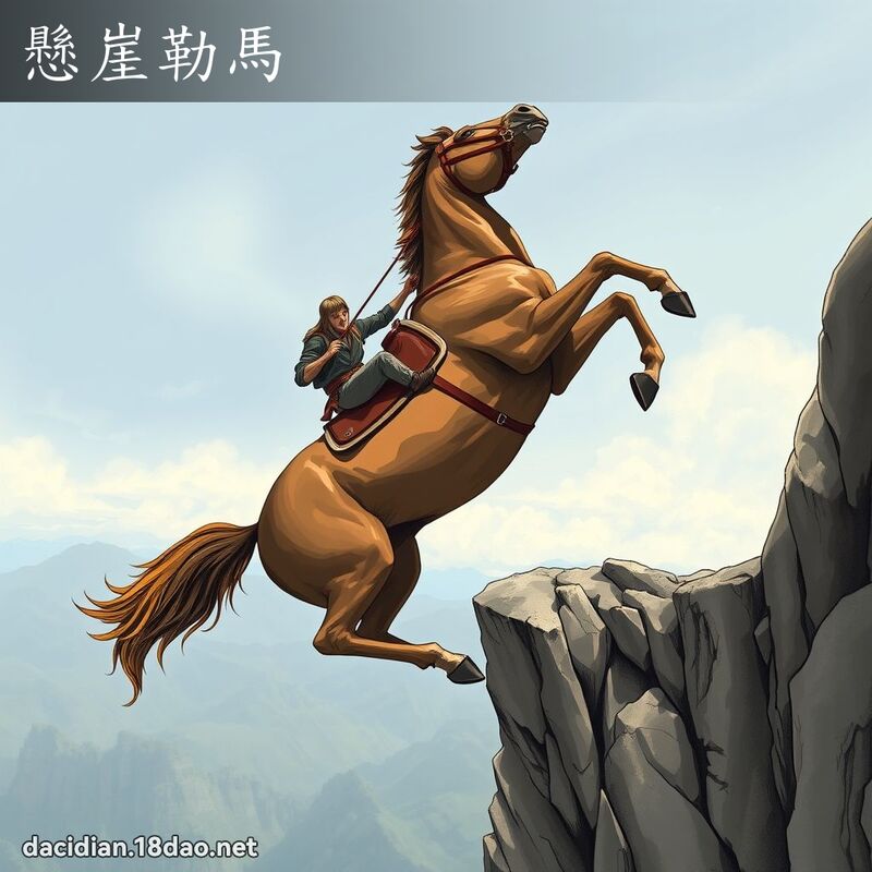 悬崖勒马 - 国语大辞典配图