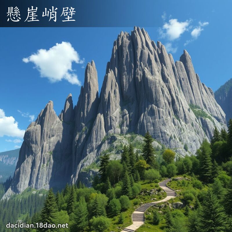 懸崖峭壁 - 國語大辭典配圖