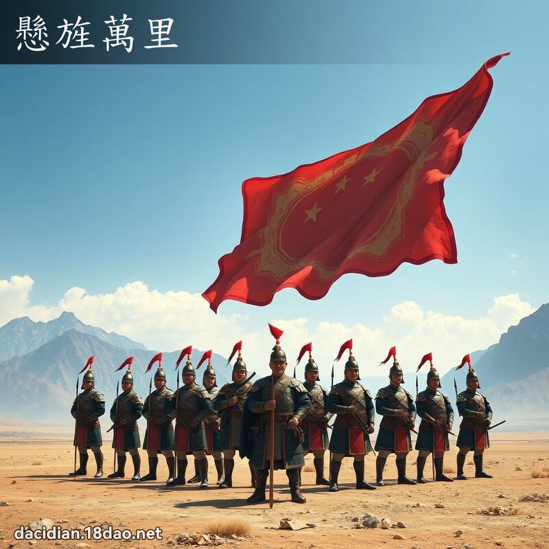 懸旌萬里 - 國語大辭典配圖