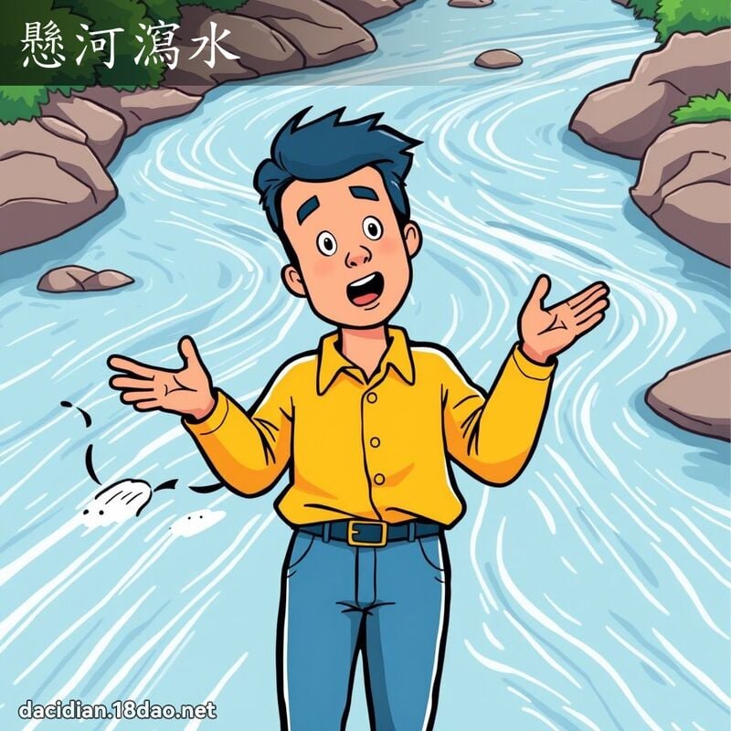 懸河瀉水 - 國語大辭典配圖