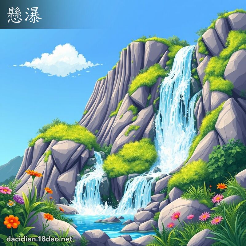懸瀑 - 國語大辭典配圖