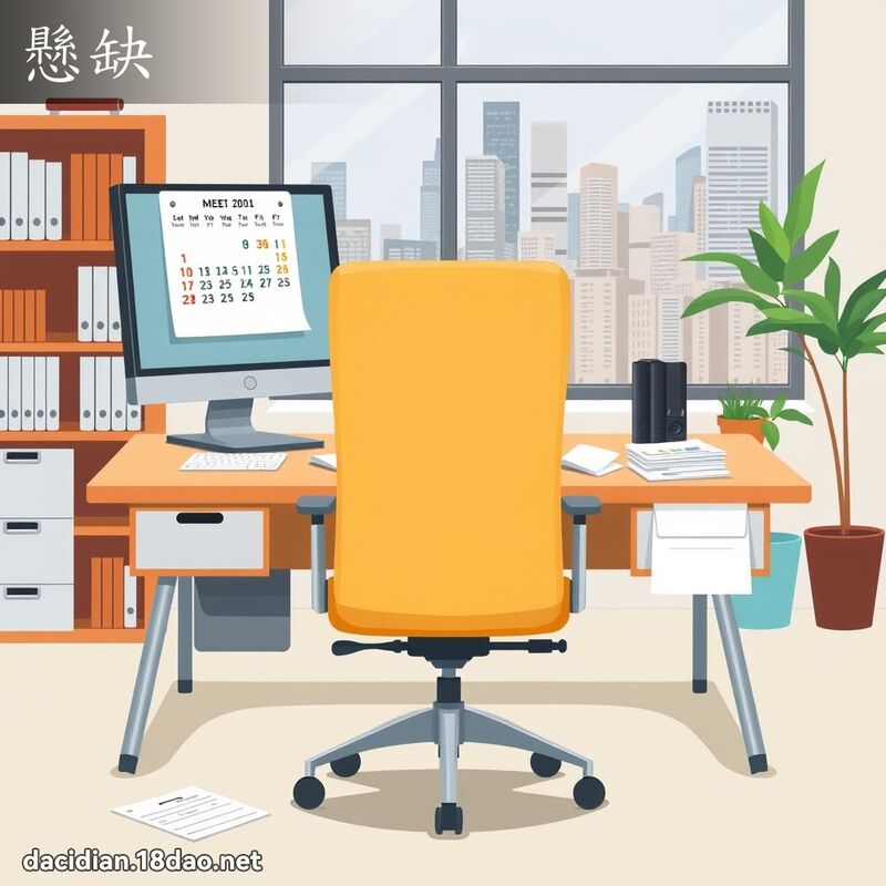 悬缺 - 国语大辞典配图