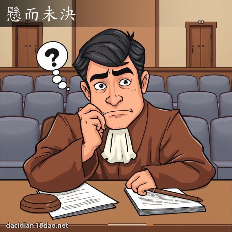 懸而未決 - 國語大辭典配圖