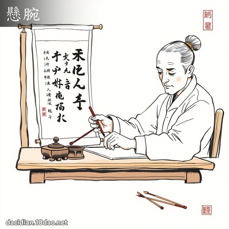 悬腕 - 国语大辞典配图