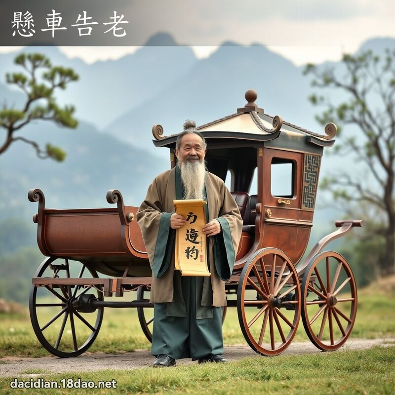 悬车告老 - 国语大辞典配图