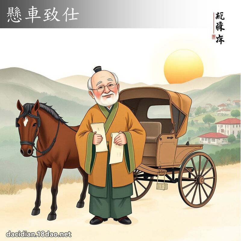 悬车致仕 - 国语大辞典配图
