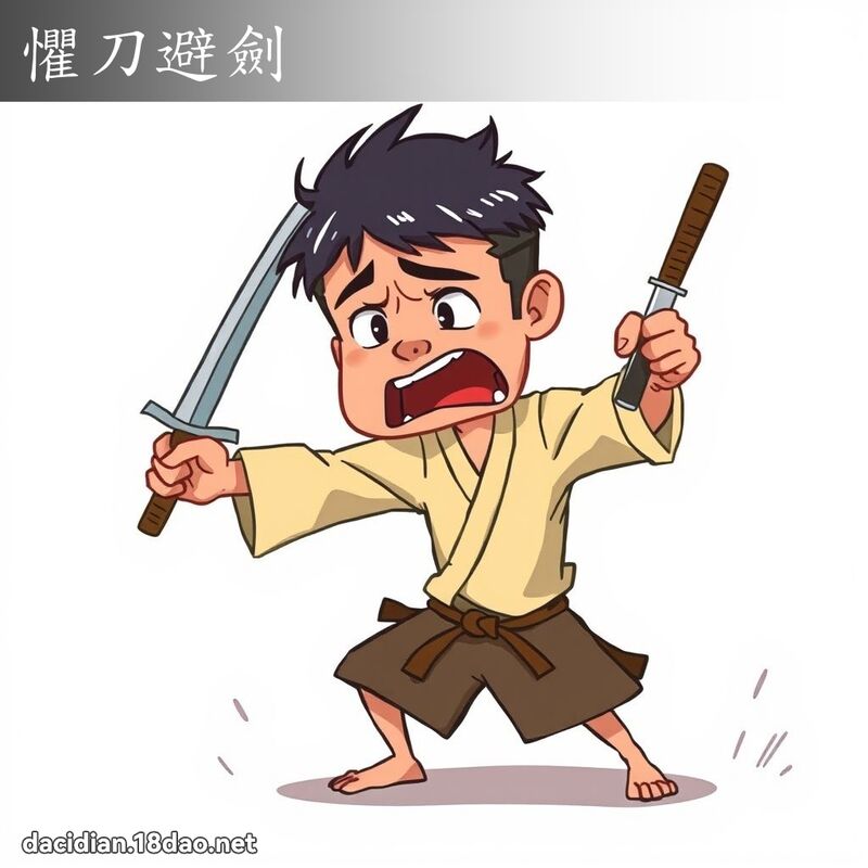懼刀避劍 - 國語大辭典配圖