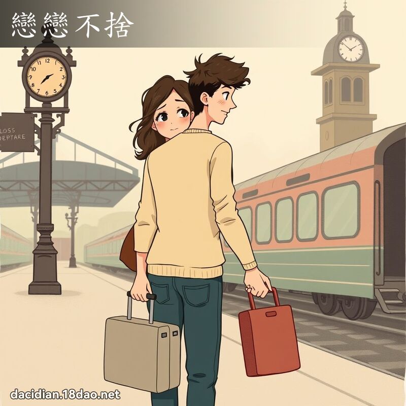 恋恋不舍 - 国语大辞典配图