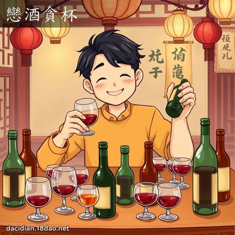 戀酒貪杯 - 國語大辭典配圖