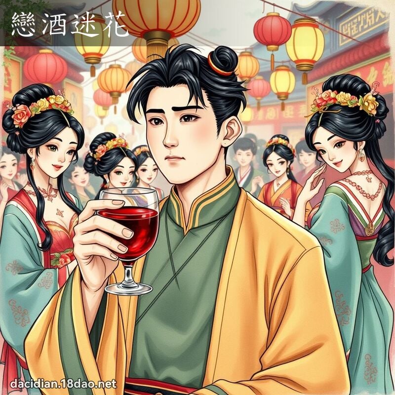 恋酒迷花 - 国语大辞典配图