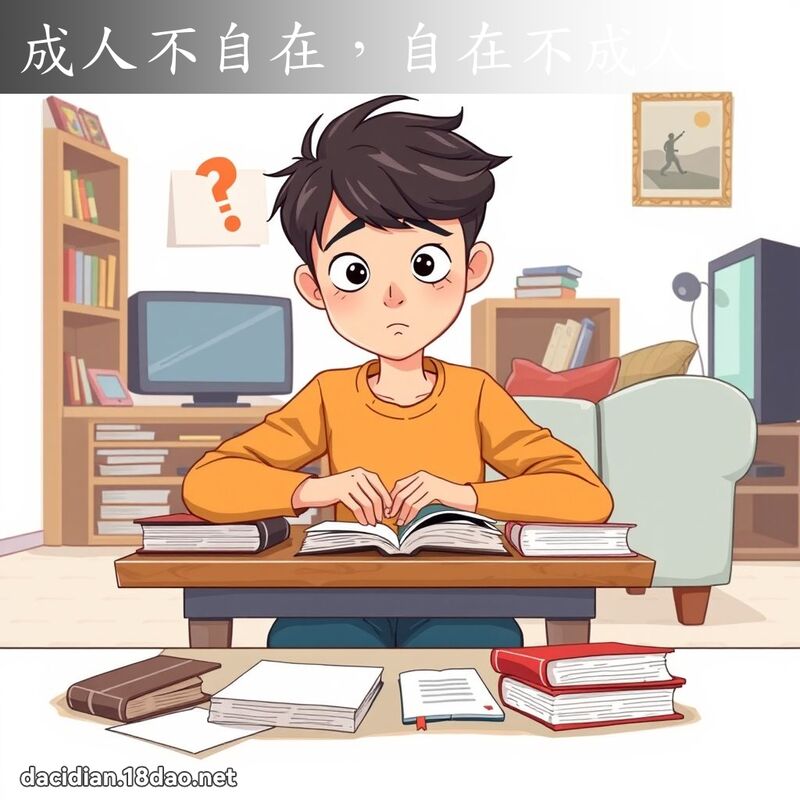 成人不自在，自在不成人 - 国语大辞典配图