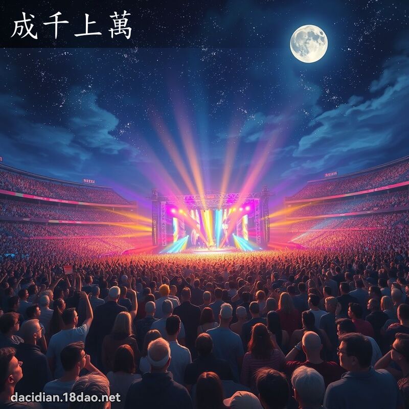 成千上萬 - 國語大辭典配圖