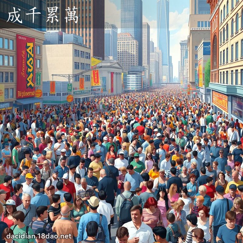 成千累萬 - 國語大辭典配圖