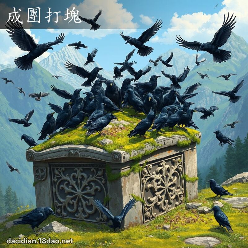 成团打块 - 国语大辞典配图