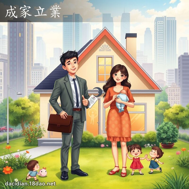 成家立業 - 國語大辭典配圖