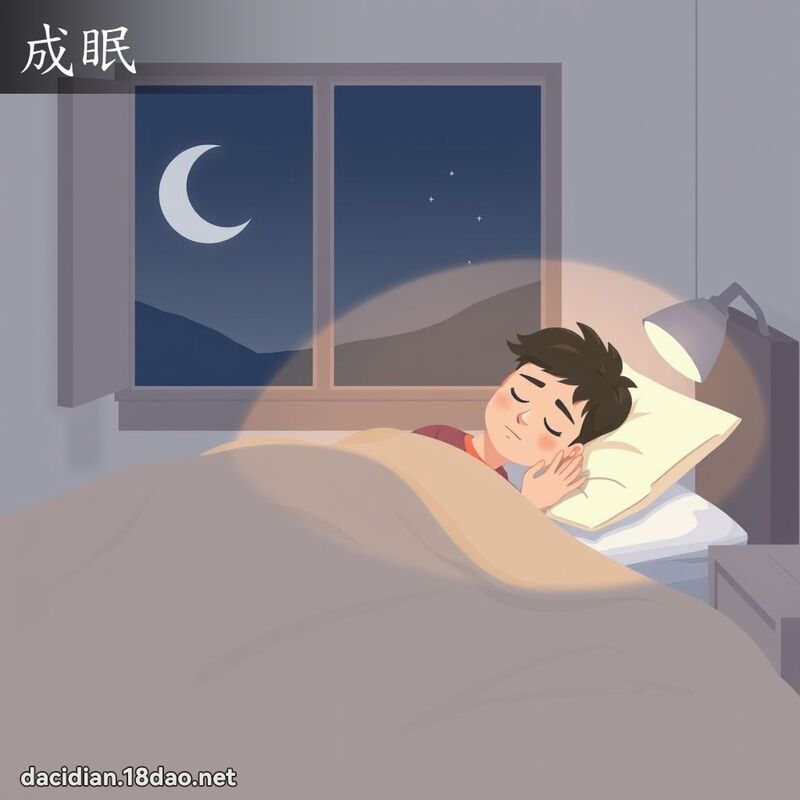 成眠 - 國語大辭典配圖