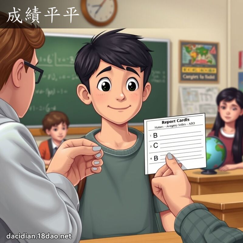 成绩平平 - 国语大辞典配图