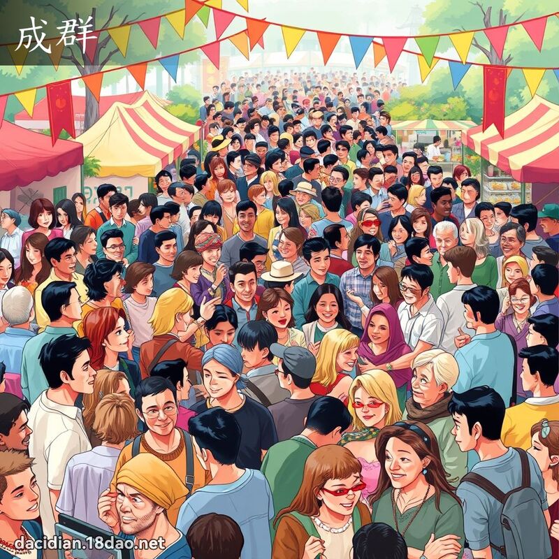 成群 - 國語大辭典配圖