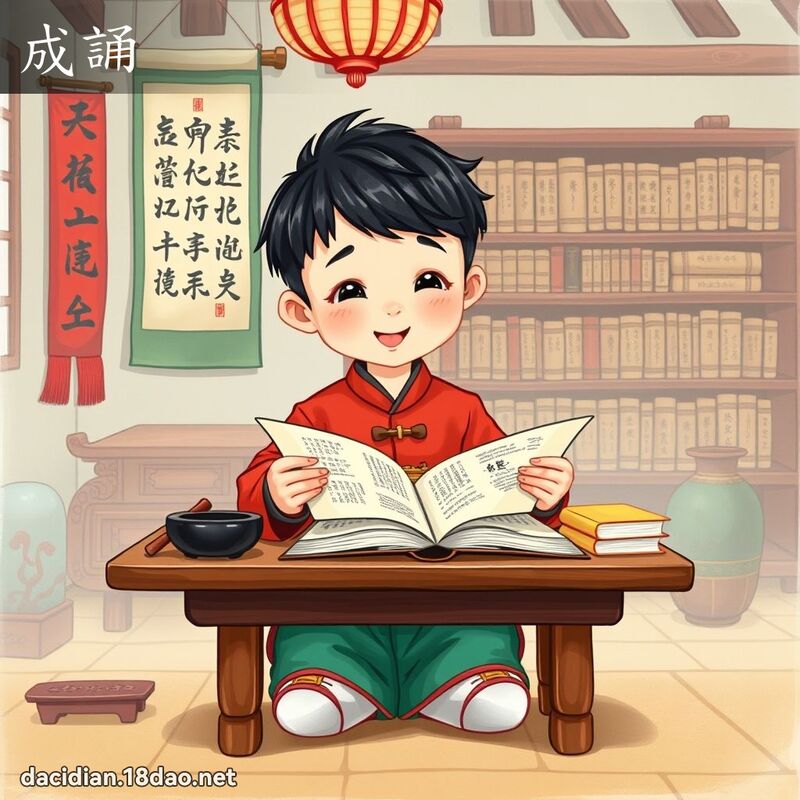 成诵 - 国语大辞典配图
