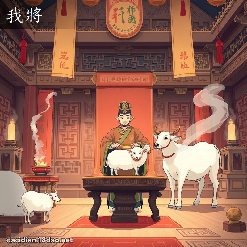 我將 - 國語大辭典配圖