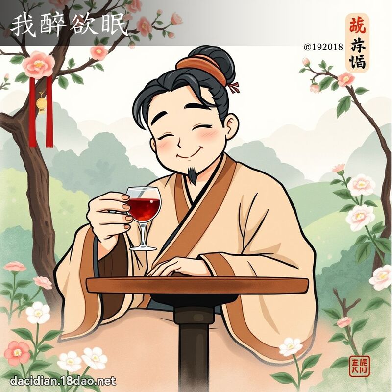 我醉欲眠 - 國語大辭典配圖
