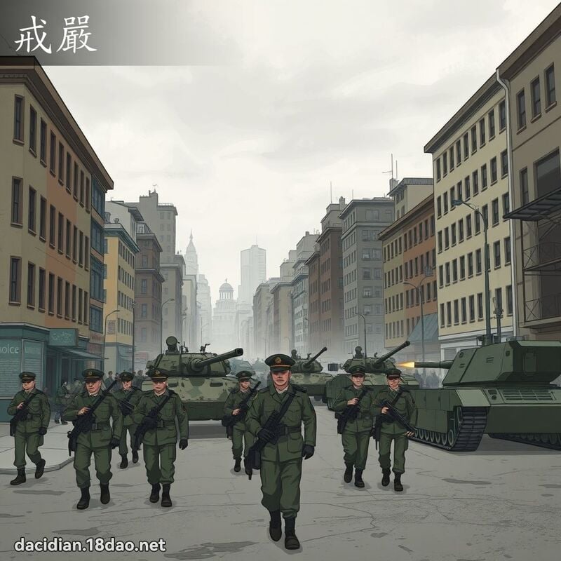 戒嚴 - 國語大辭典配圖