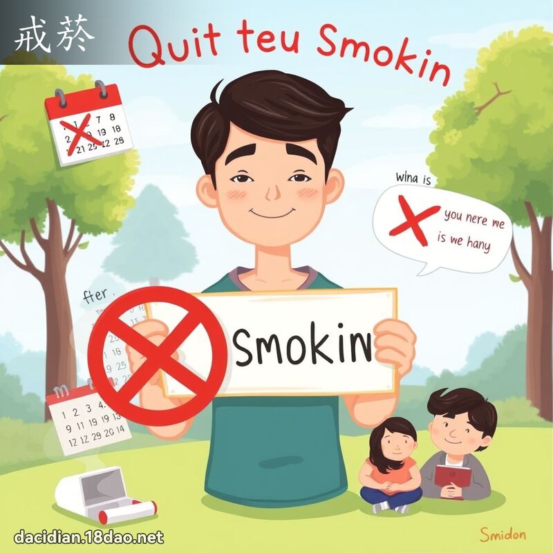 戒菸 - 國語大辭典配圖
