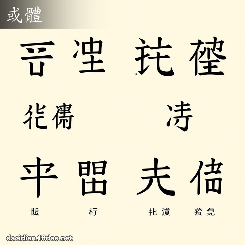 或體 - 國語大辭典配圖