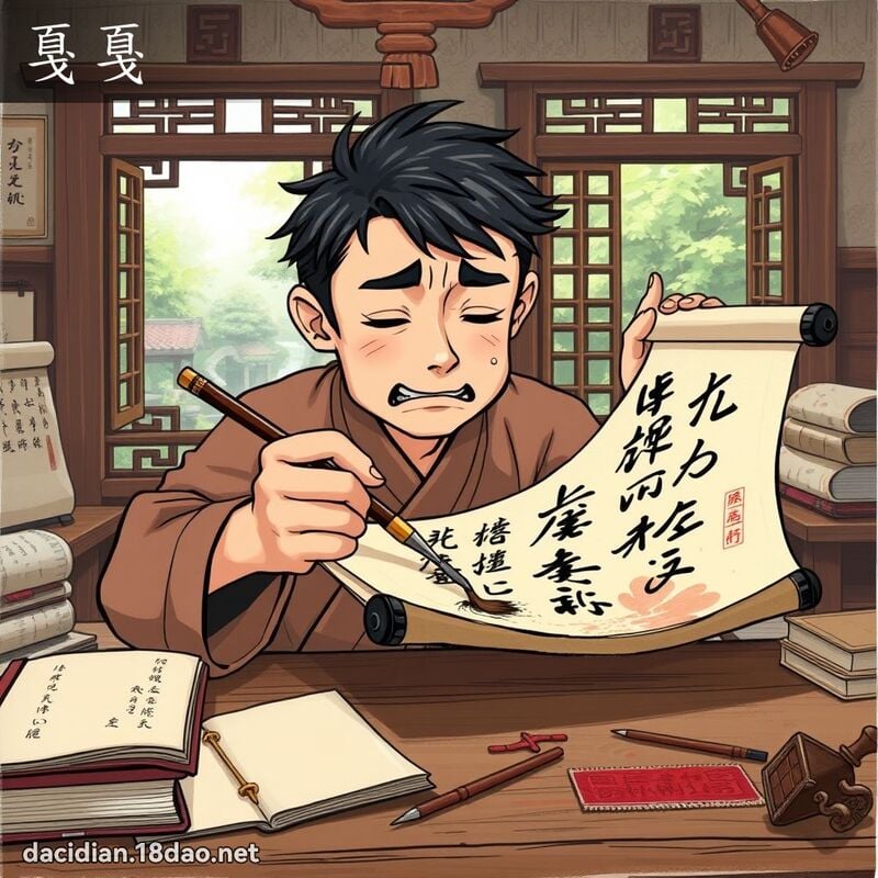 戛戛 - 國語大辭典配圖