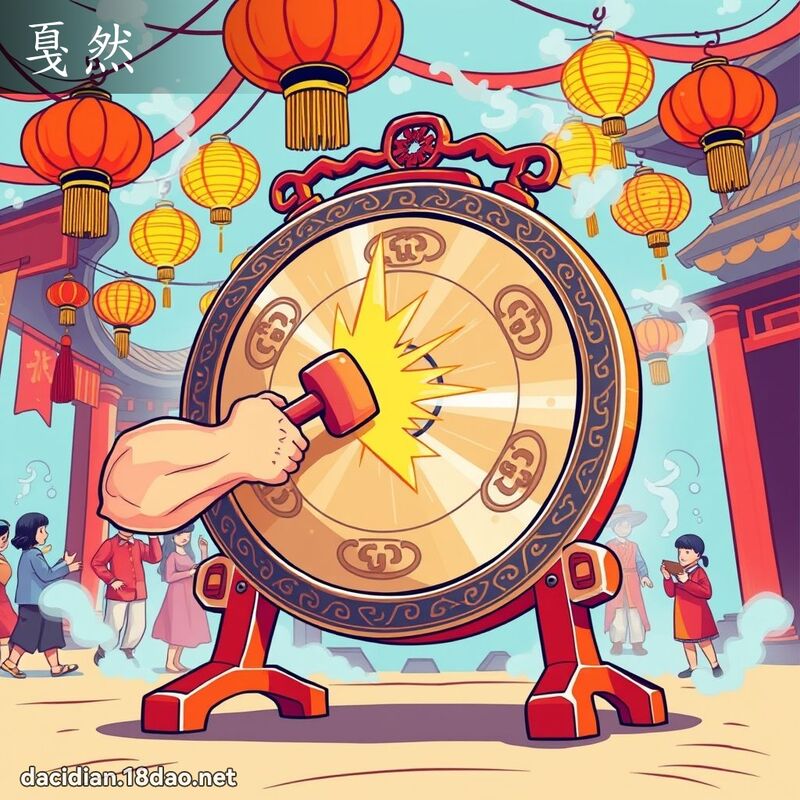 戛然 - 國語大辭典配圖
