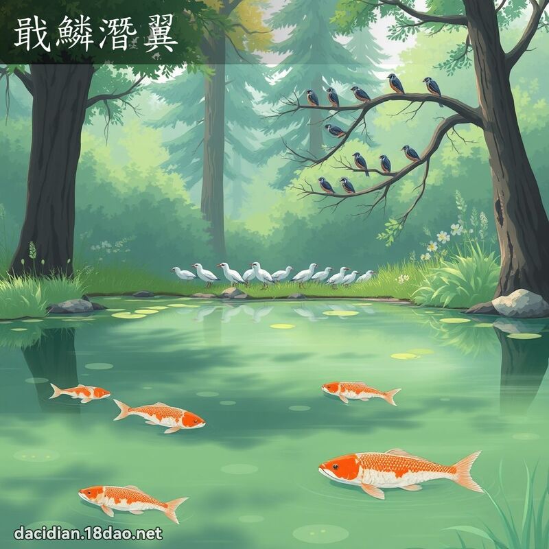 戢鱗潛翼 - 國語大辭典配圖