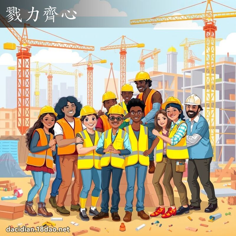 戮力齊心 - 國語大辭典配圖