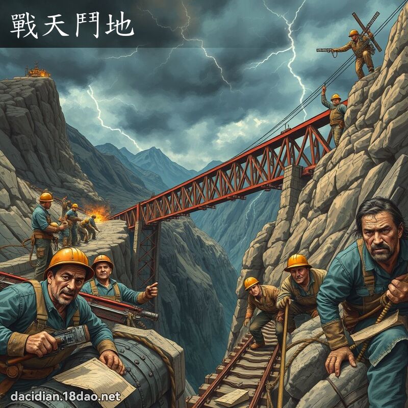 戰天鬥地 - 國語大辭典配圖