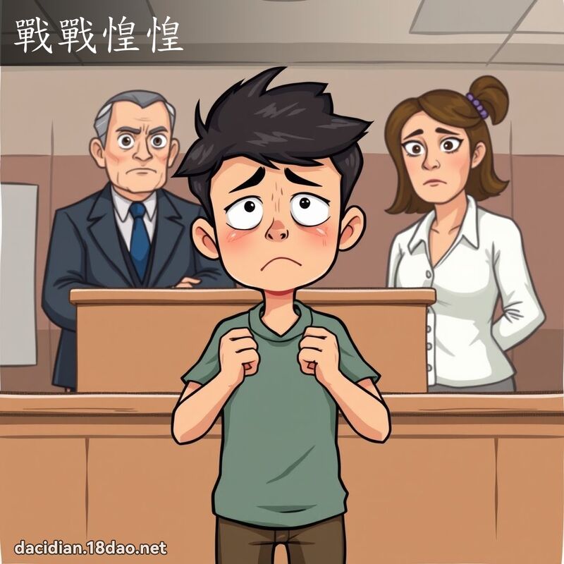 战战惶惶 - 国语大辞典配图