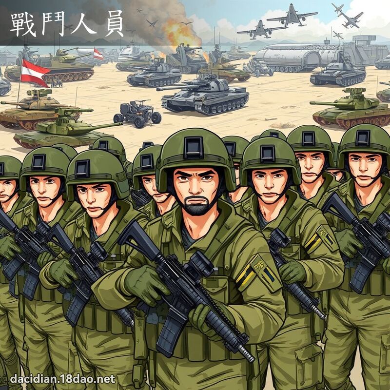 战斗人员 - 国语大辞典配图