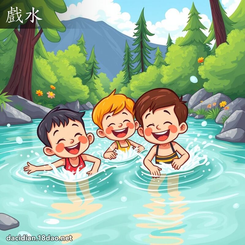 戲水 - 國語大辭典配圖