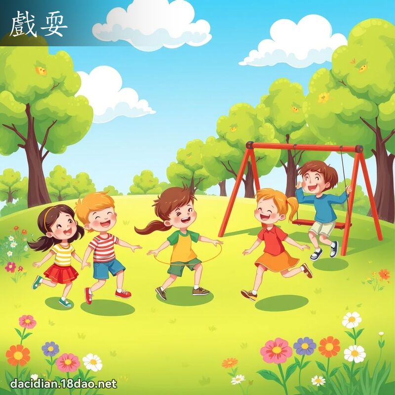 戏耍 - 国语大辞典配图