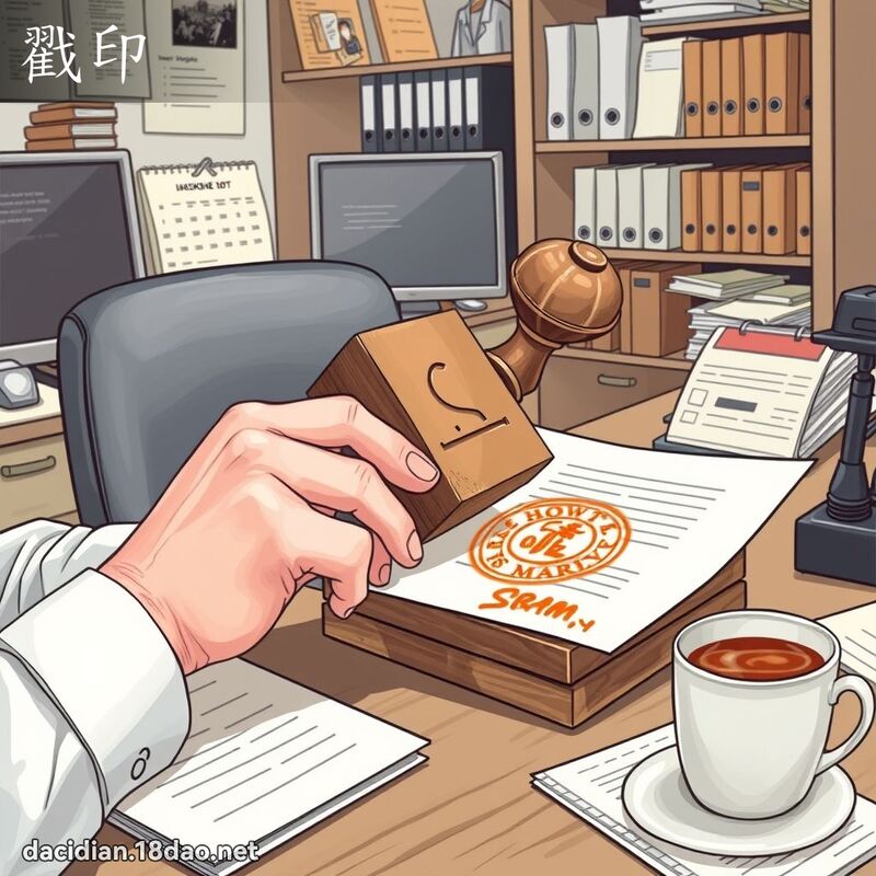 戳印 - 国语大辞典配图