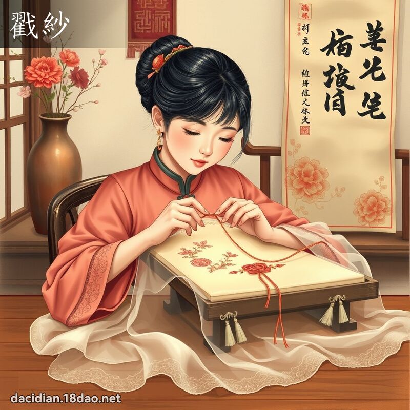 戳紗 - 國語大辭典配圖
