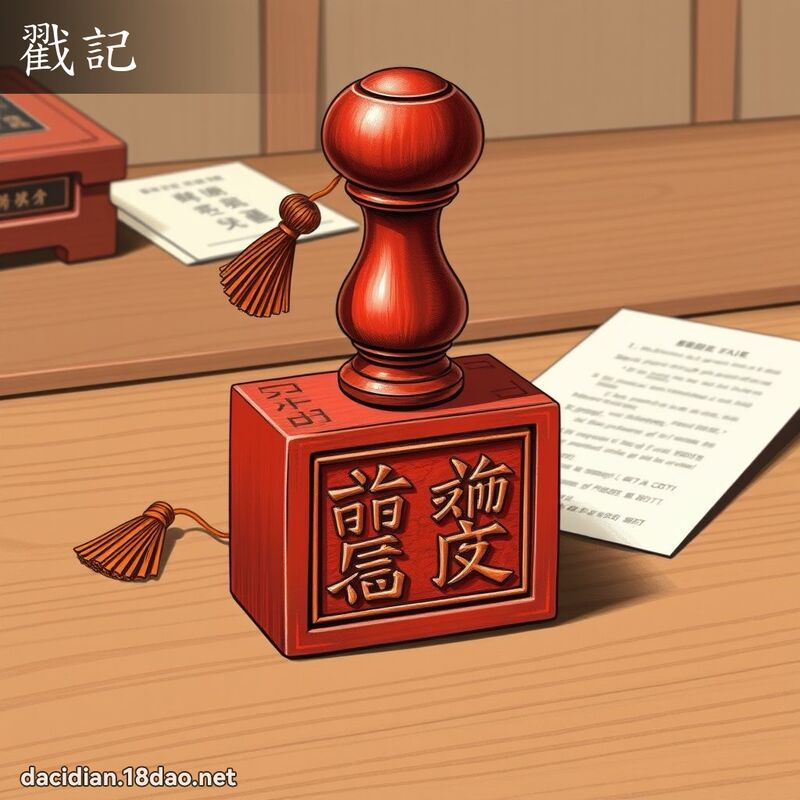 戳記 - 國語大辭典配圖