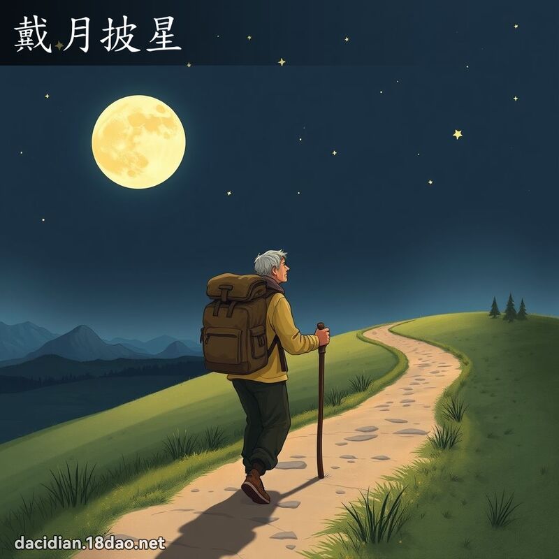 戴月披星 - 國語大辭典配圖