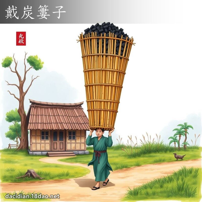 戴炭篓子 - 国语大辞典配图